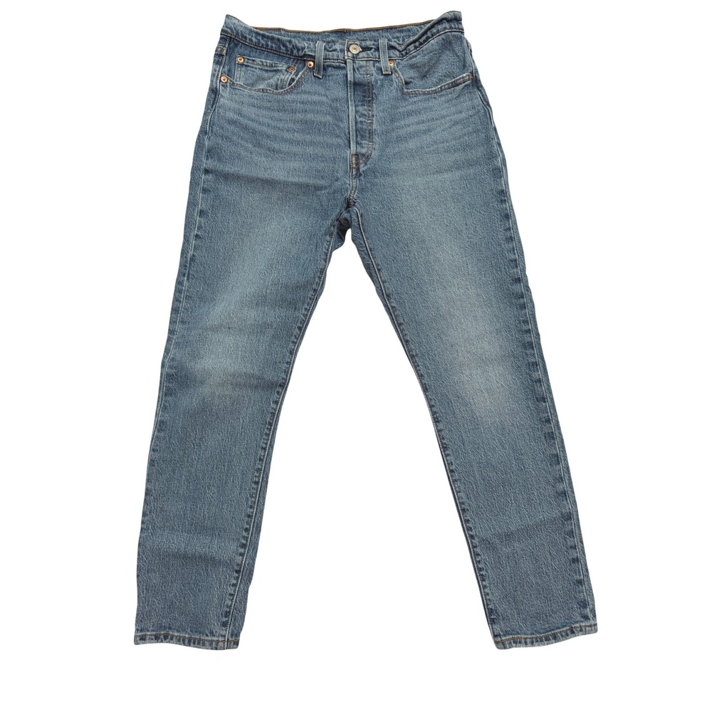 Levi's 501 Skinny Jeans Womens 30 Blue Excellent High Rise Button Fly Denim
